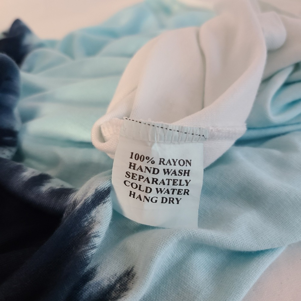 NWT Santiki Lexi Tank Sundress Ombre Blue White Boho Beach Adjustable Sz Large - Picture 5 of 10